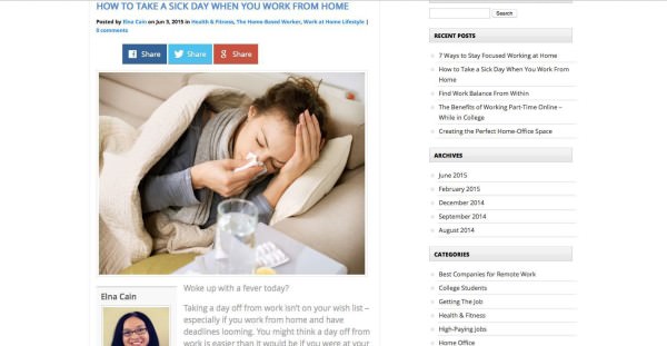 How to Take a Sick Day When You Work From Home